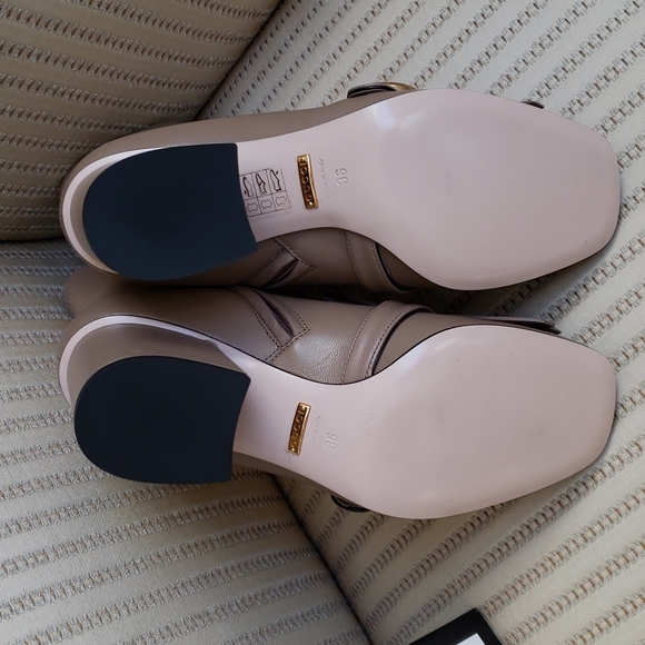 GUCCI MARMONT GG FRINGE LEATHER ANKLE BOOTS - Picture 8 of 11